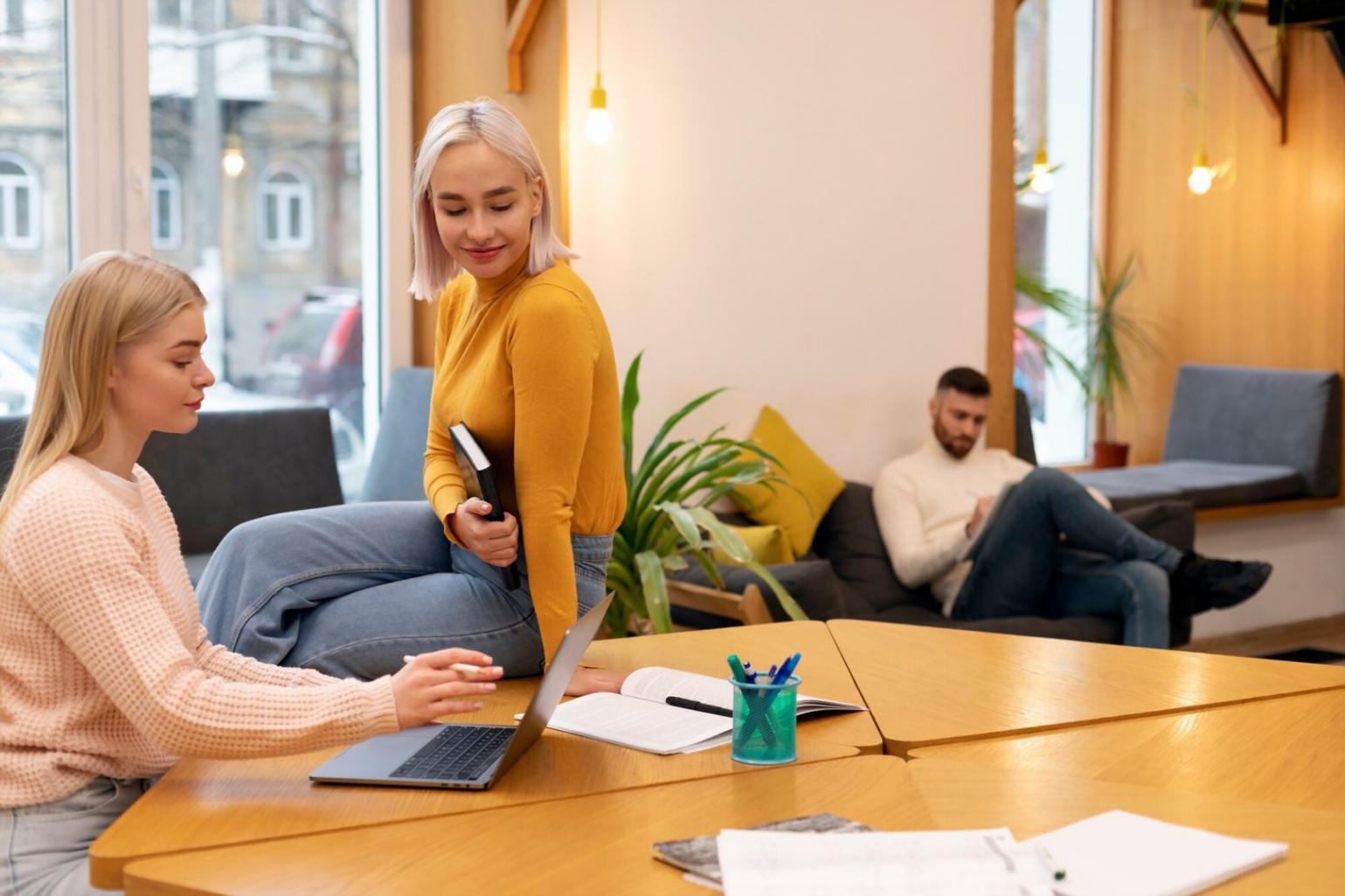 Praktische Übungen in kleinen Gruppen während eines Workshops